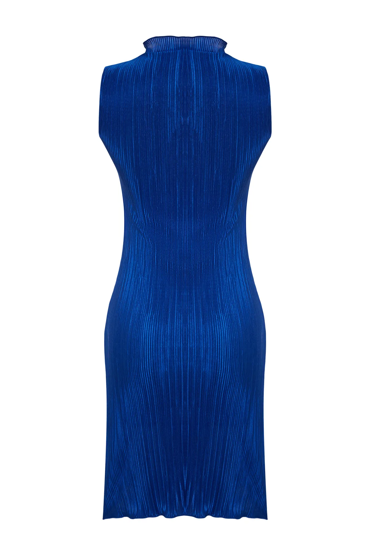 Trendyol Collection  Saks Taillenöffnung/Skater-Strickkleid, gefüttert, plissiert, stilvolles Abendkleid TPRSS24EL00068