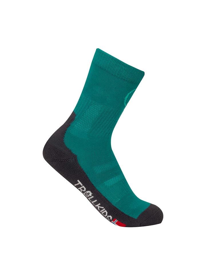 Trollkids Trekkingsocken in Grün/ Schwarz günstig kaufen
