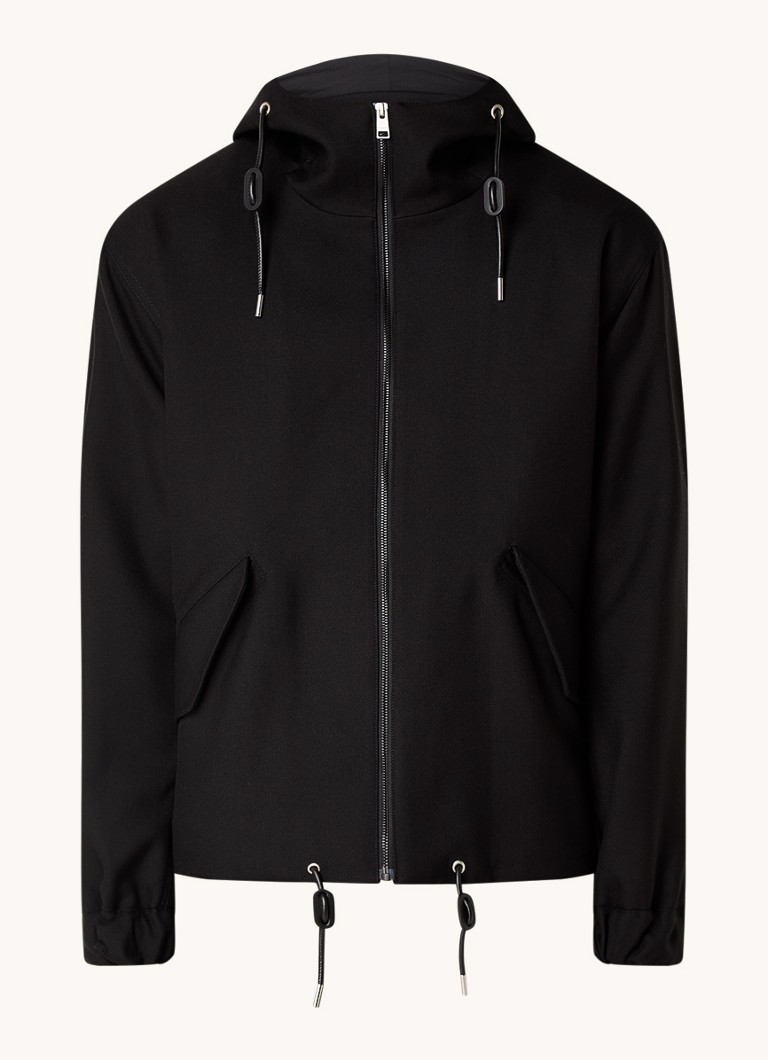 Giacca Sandro in misto lana con cappuccio e tasche con patta.