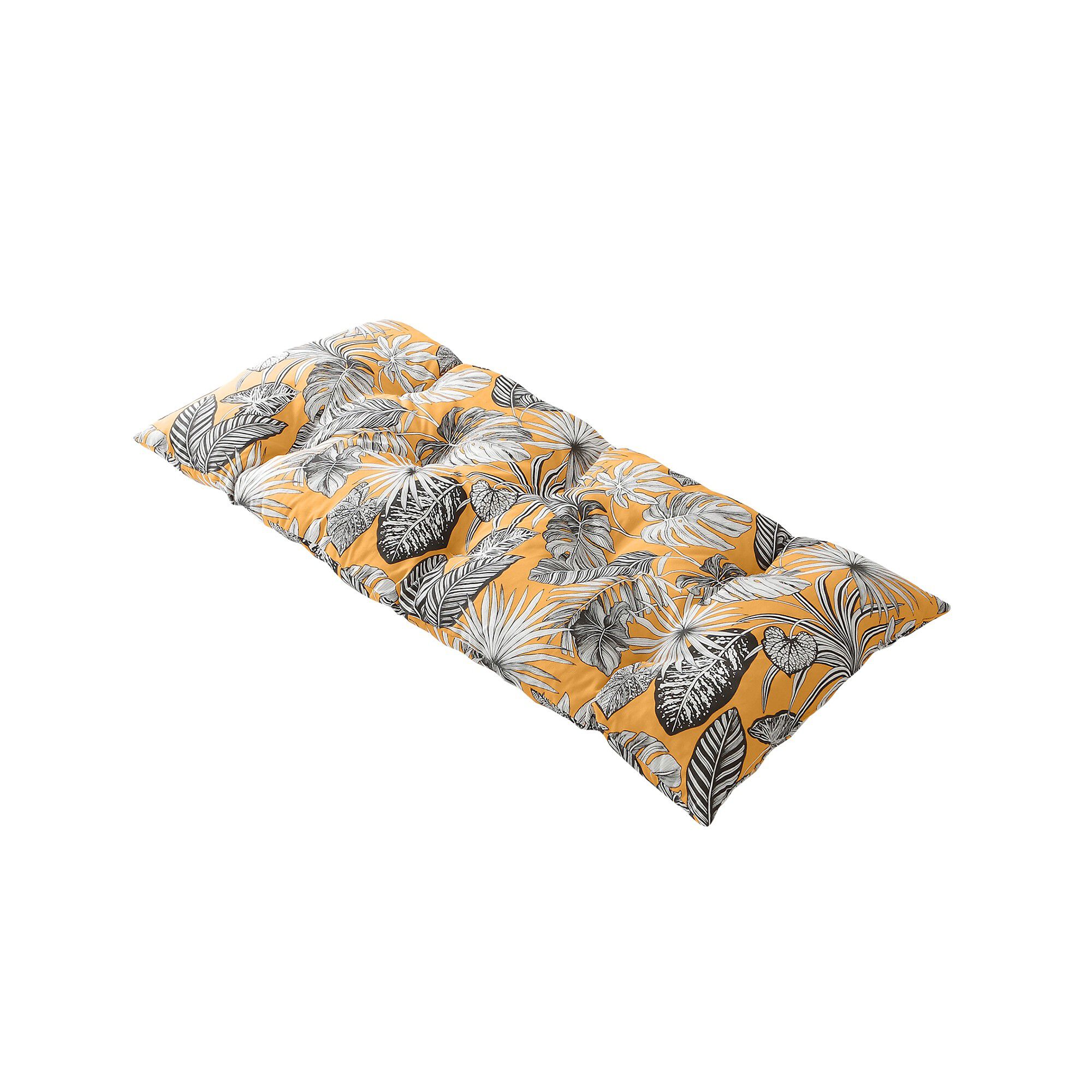 Long coussin déco coton imprimé tropical