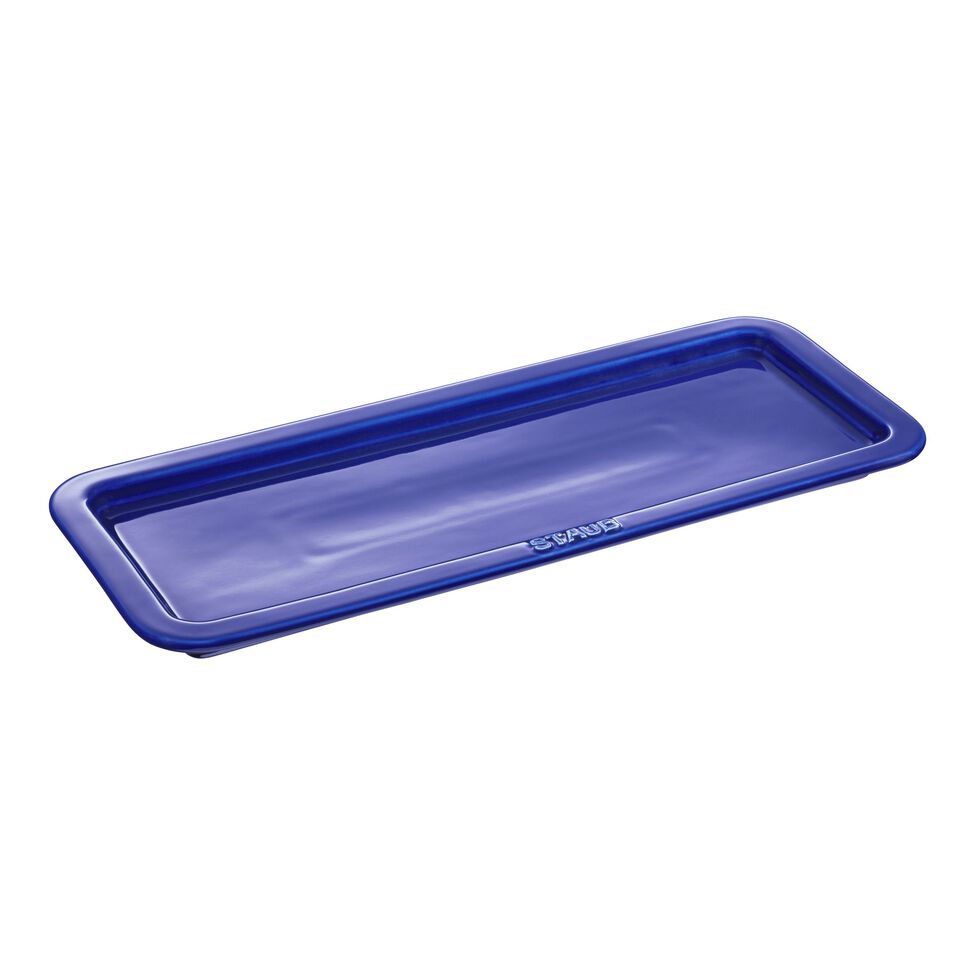 Servierteller 36 cm x 14 cm, Keramik, Dunkelblau