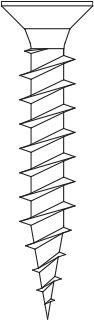 Senco Accessoires 32008035025 Senco USP spaanplaatschroef 3,5x25mm PZ2 vlakkop voldraad verzinkt