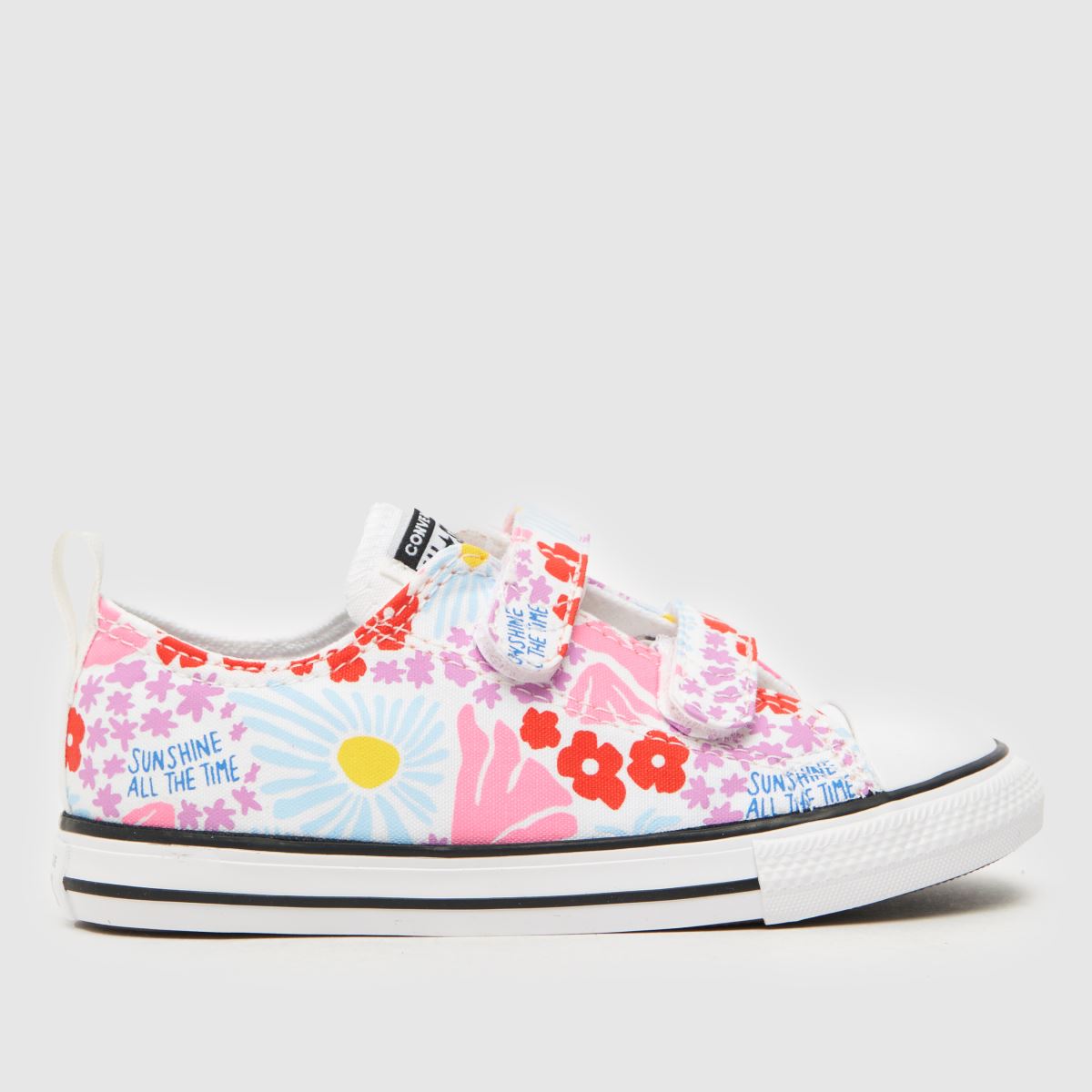 Converse vita multifärgade all star lo 2v flickor småbarnsskor