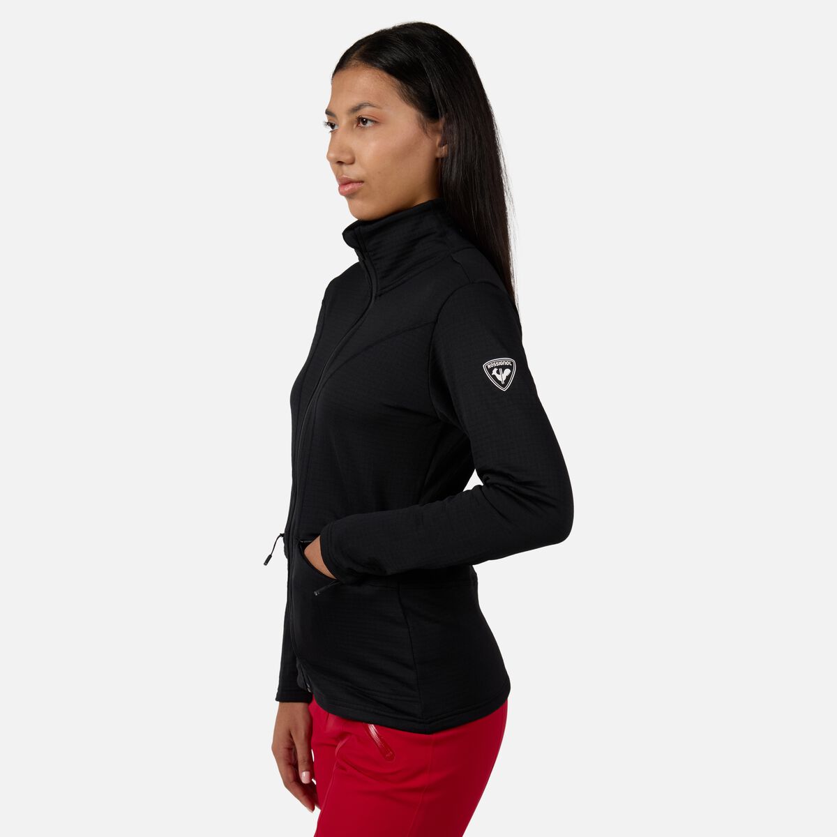 Damenfleecejacke mit durchgehendem Reißverschluss Blackside