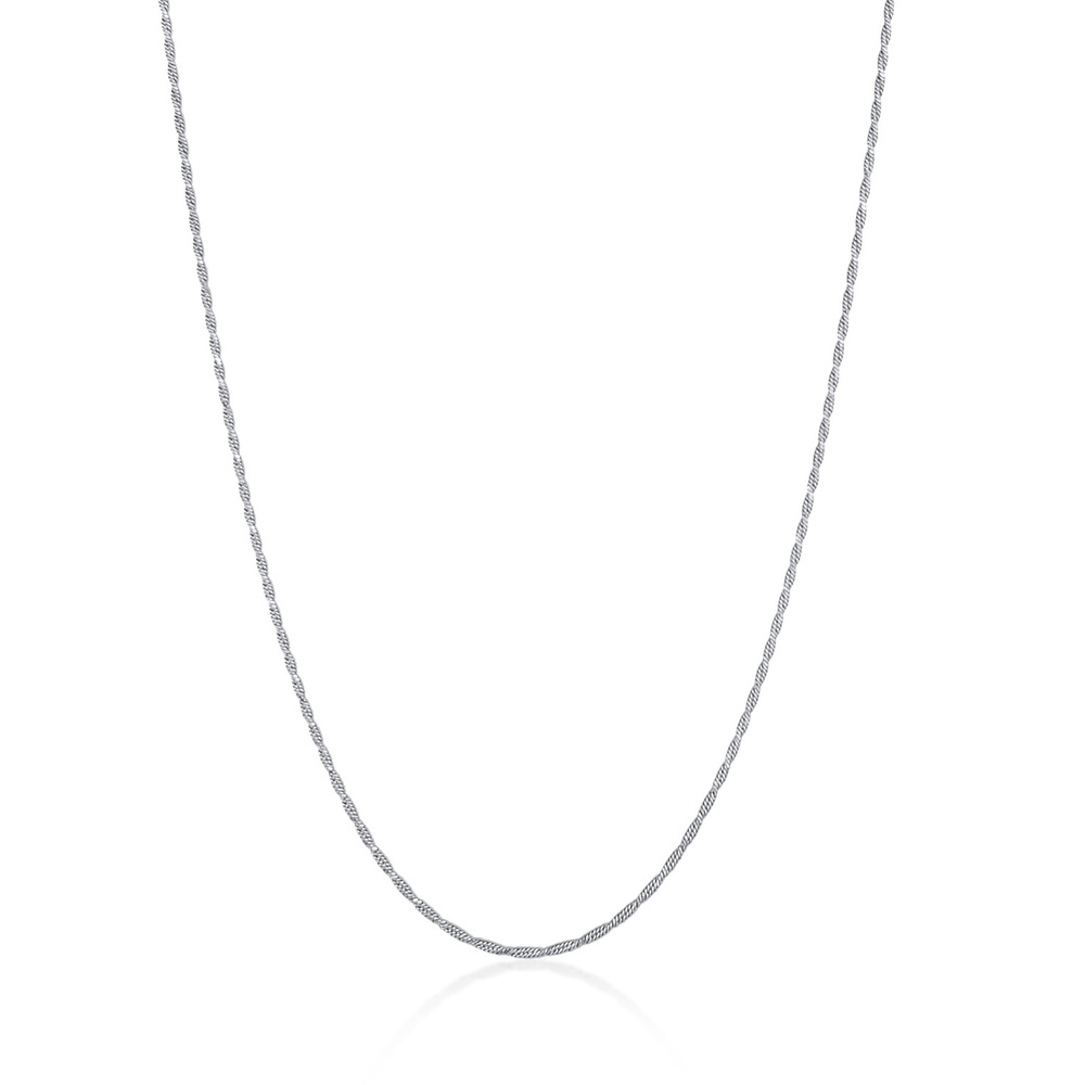 KUZZOI KUZZOI Collier Cordon pour hommes de base tordu en argent sterling 925 collier