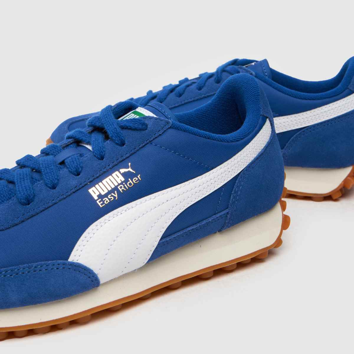 PUMA blå easy rider vintage pojkar ungdomsskor