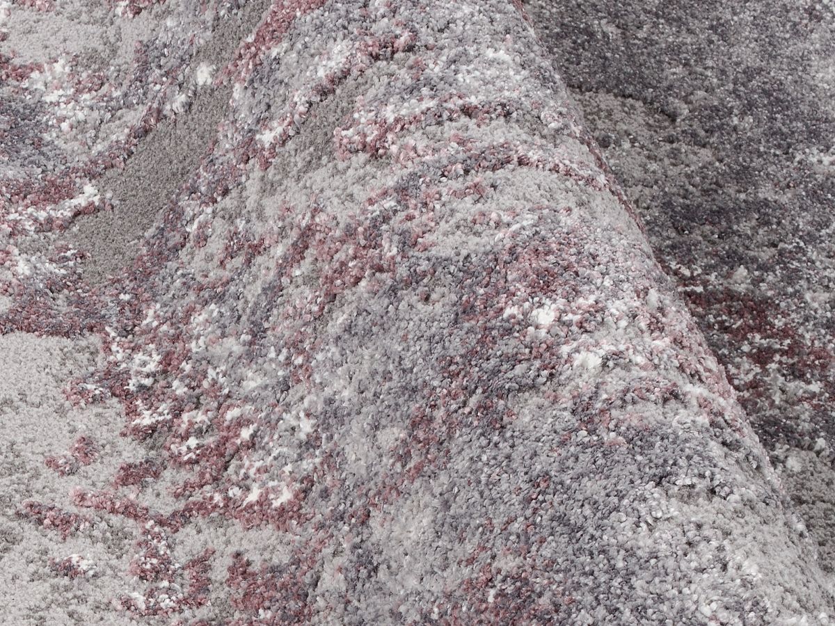 Webteppich Locri Aubergine-Beige 80 x 150 cm