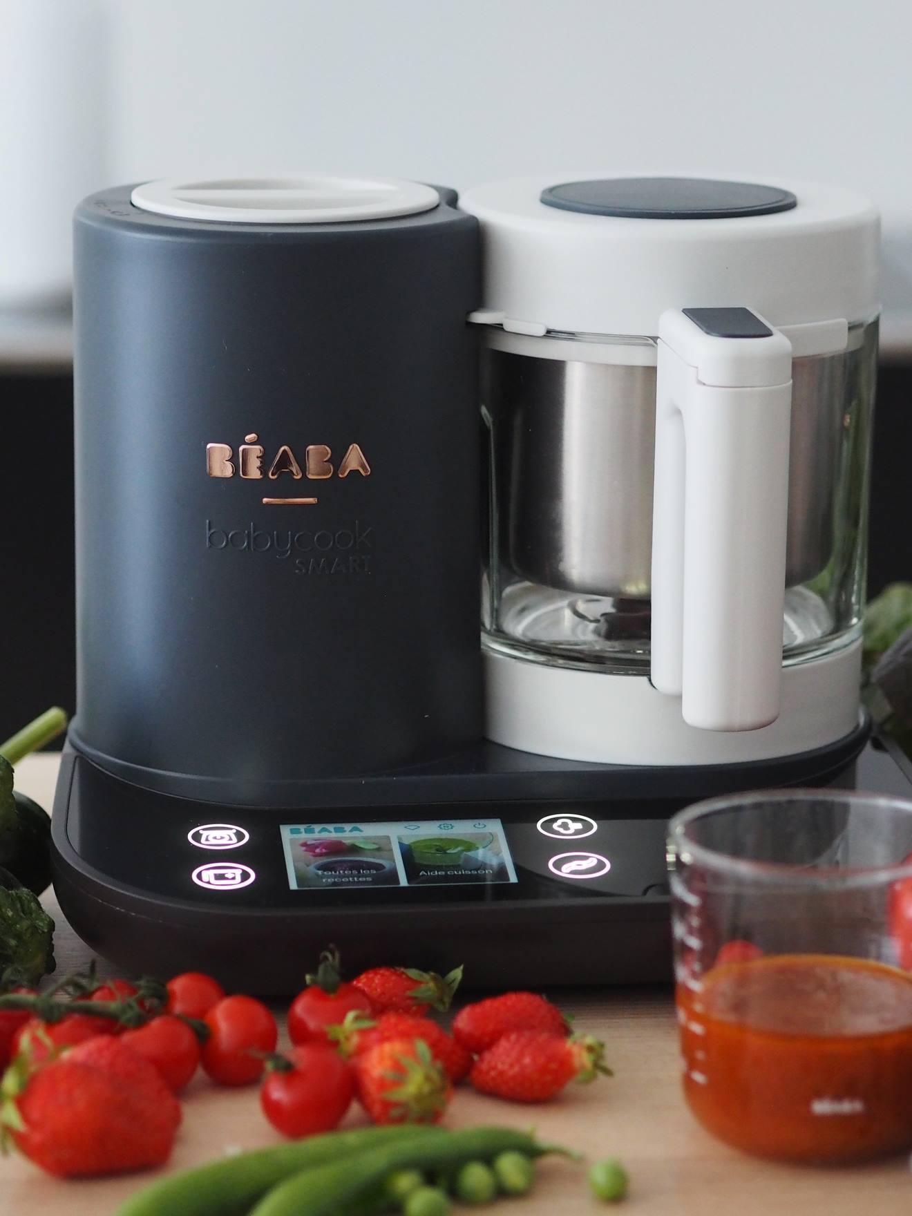Robot connecté BEABA Babycook Smart gris anthracite/blanc