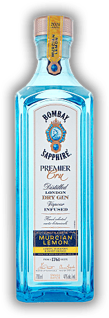 Bombay Sapphire Premier Cru Murcian Lemon 47% Bombay Sapphire Premier Cru Murcian Lemon 47% Der Geschmack des Sommers im Glas mit einer Symphonie aus Zitrusnoten. 0,7	 Liter - Vol 47%