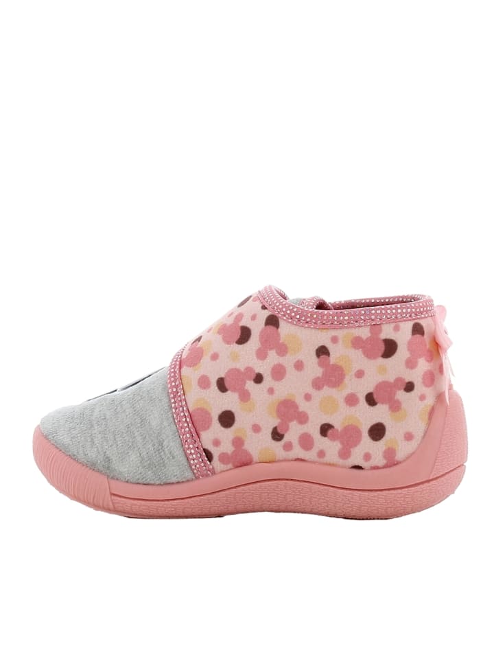 Disney Minnie Mouse Hausschuhe mit Disney Minnie Mouse Motiv, in Rosa, mit klettverschluss günstig kaufen