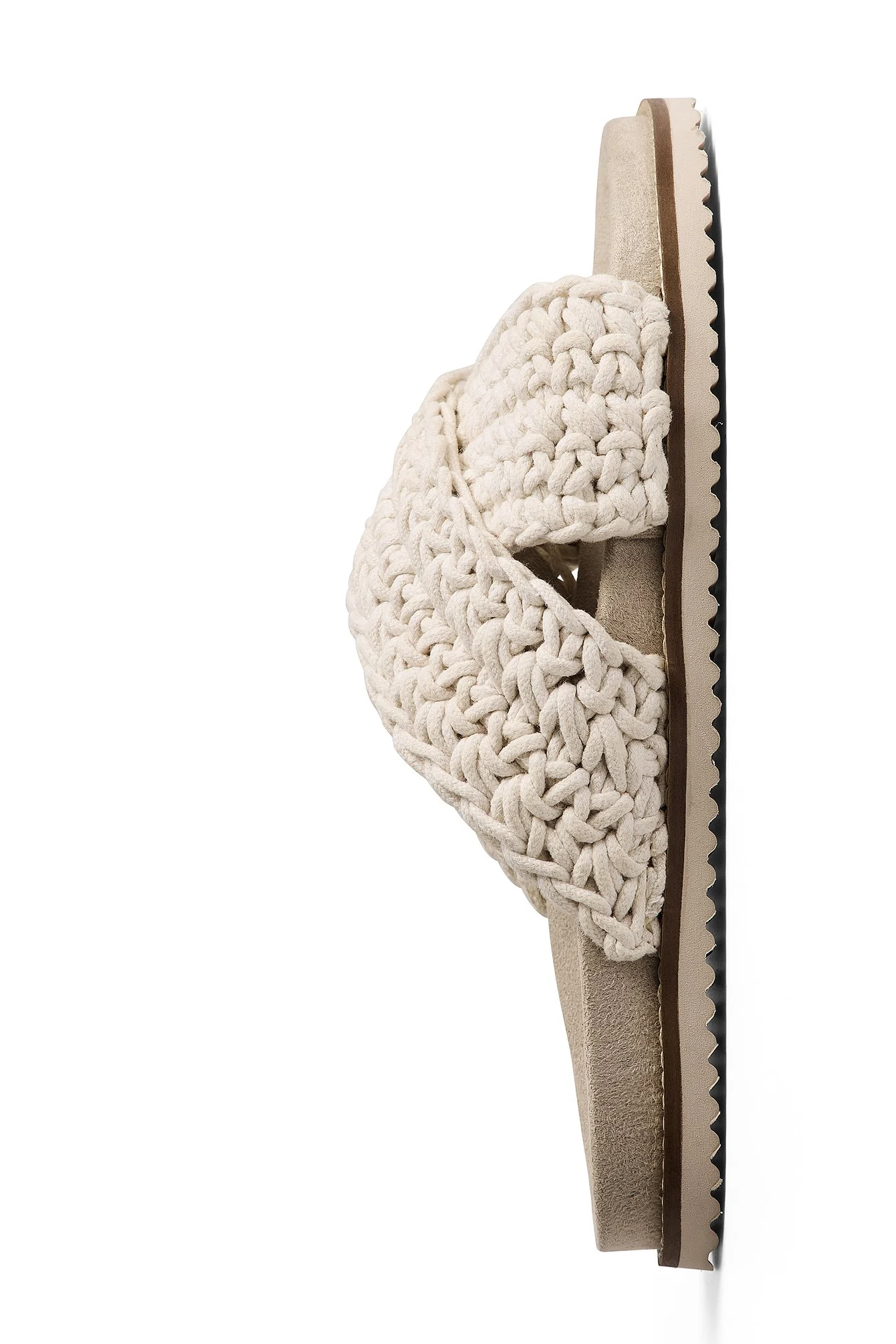 Hausschuhe mit gestricktem Baumwollfußbett