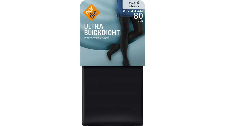 NUR DIE Damen Feinstrumpfhose Ultra Blickdicht 80 DEN schwarz