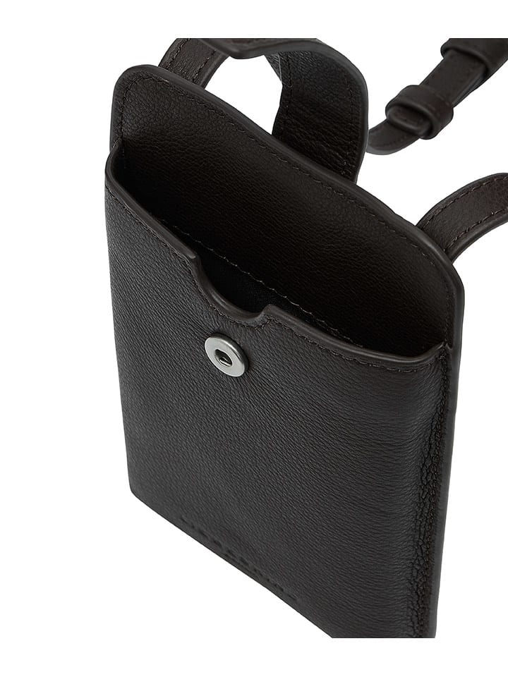 LIEBESKIND BERLIN Leder-Handytasche in Dunkelbraun - (B)10 x (H)18 x (T)2,5 cm günstig kaufen onesize