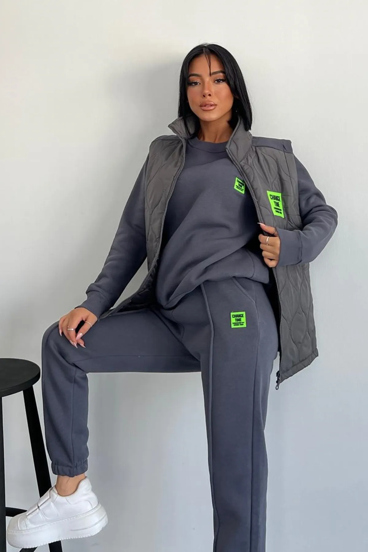 vuvutasarım  Trainingsanzug - Grau - Regular Fit