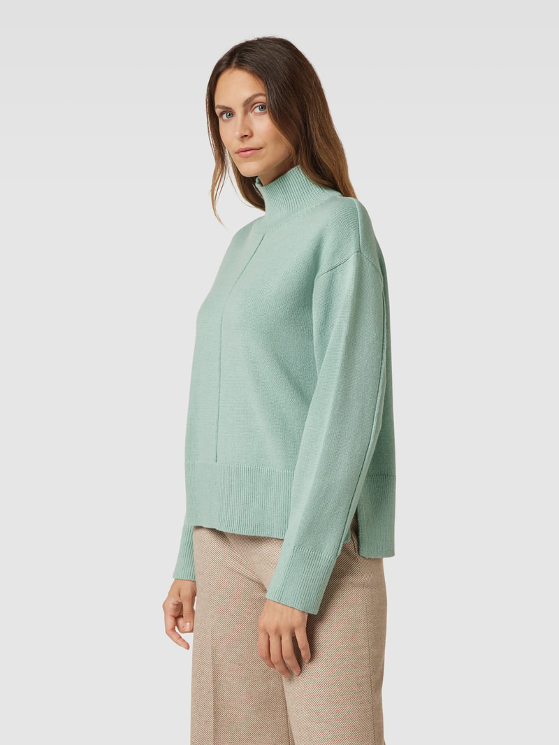 Strickpullover mit Stehkragen Modell 'Pupali' in mint