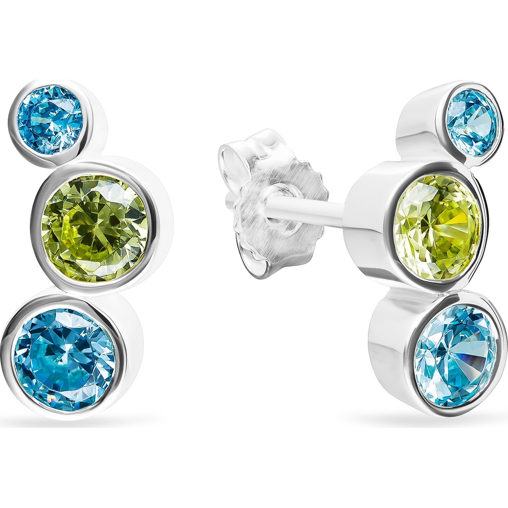 FAVS Boucles d'oreilles à fermoir à poussette 925 Argent Boucles d'oreilles