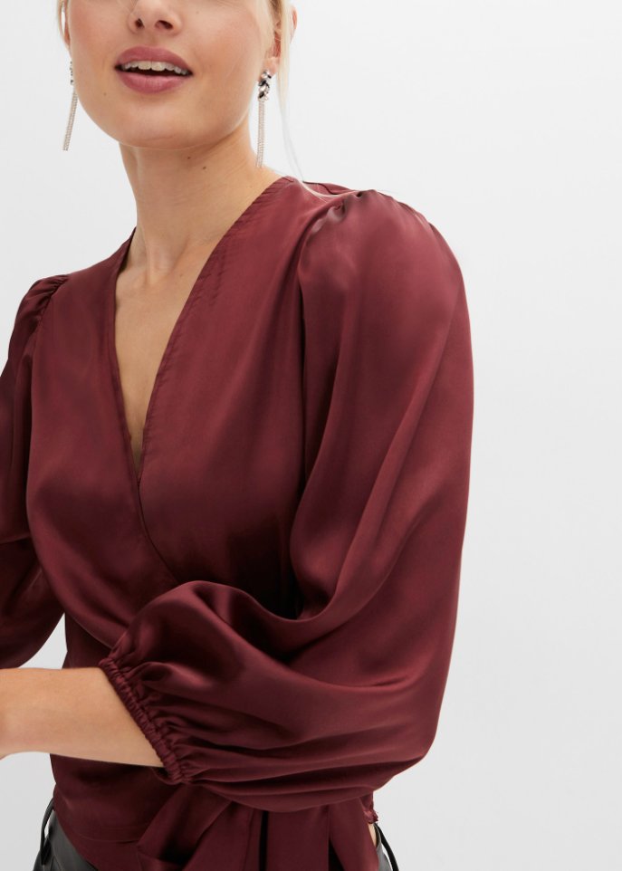 Satin-Bluse