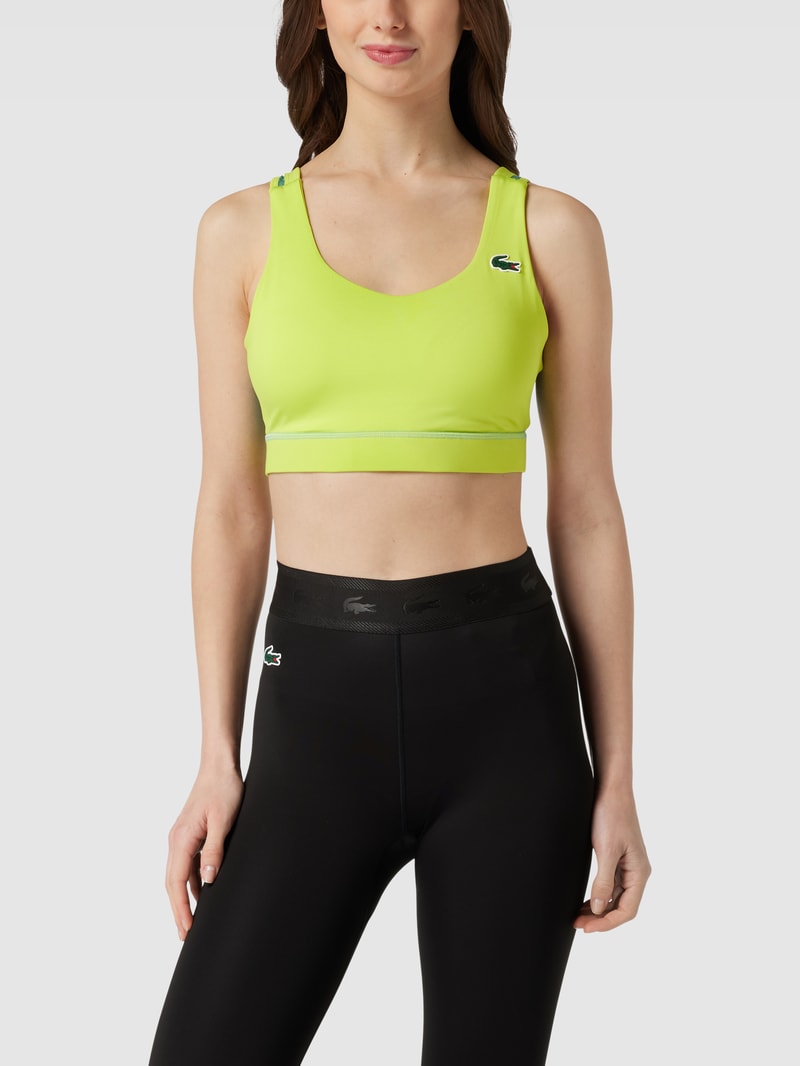 Bustier mit Logo-Detail in neon gelb