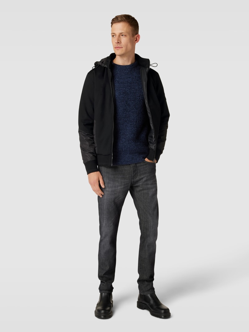 Sweatjacke mit Label-Patch - Porsche X Boss Collection in schwarz
