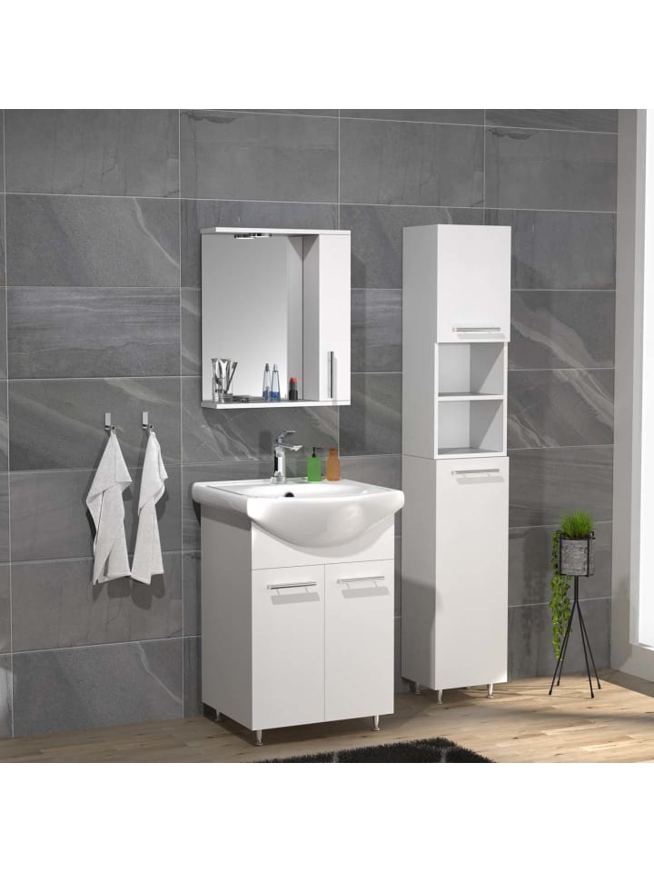ebuy24 Badmöbelset LisaloM Weiß 85 x 45 cm günstig kaufen onesize