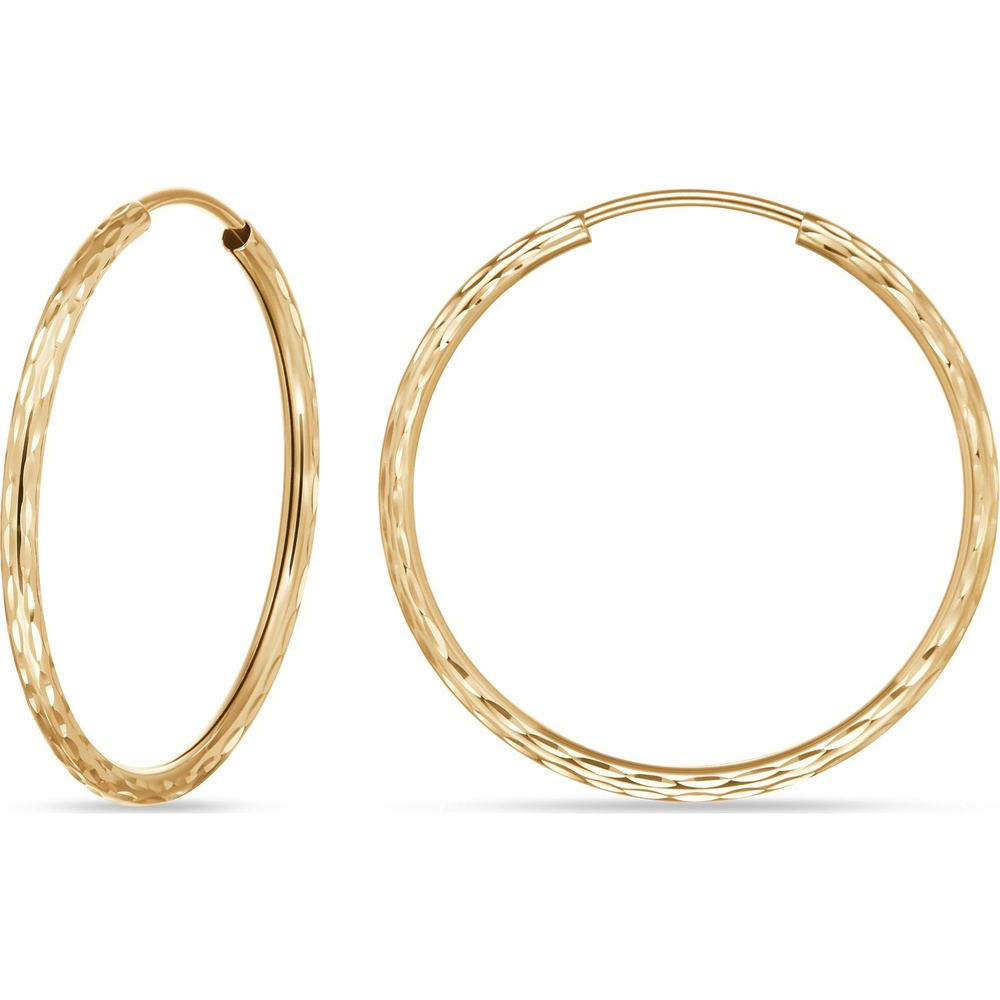 FAVS Créoles 375 Or jaune Boucles d'oreilles