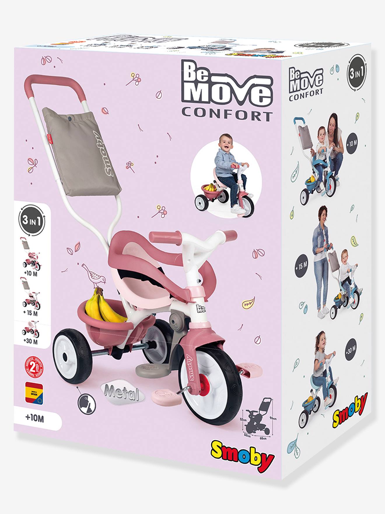 Smoby Dreirad BE MOVE CONFORT SMOBY - pfirsich