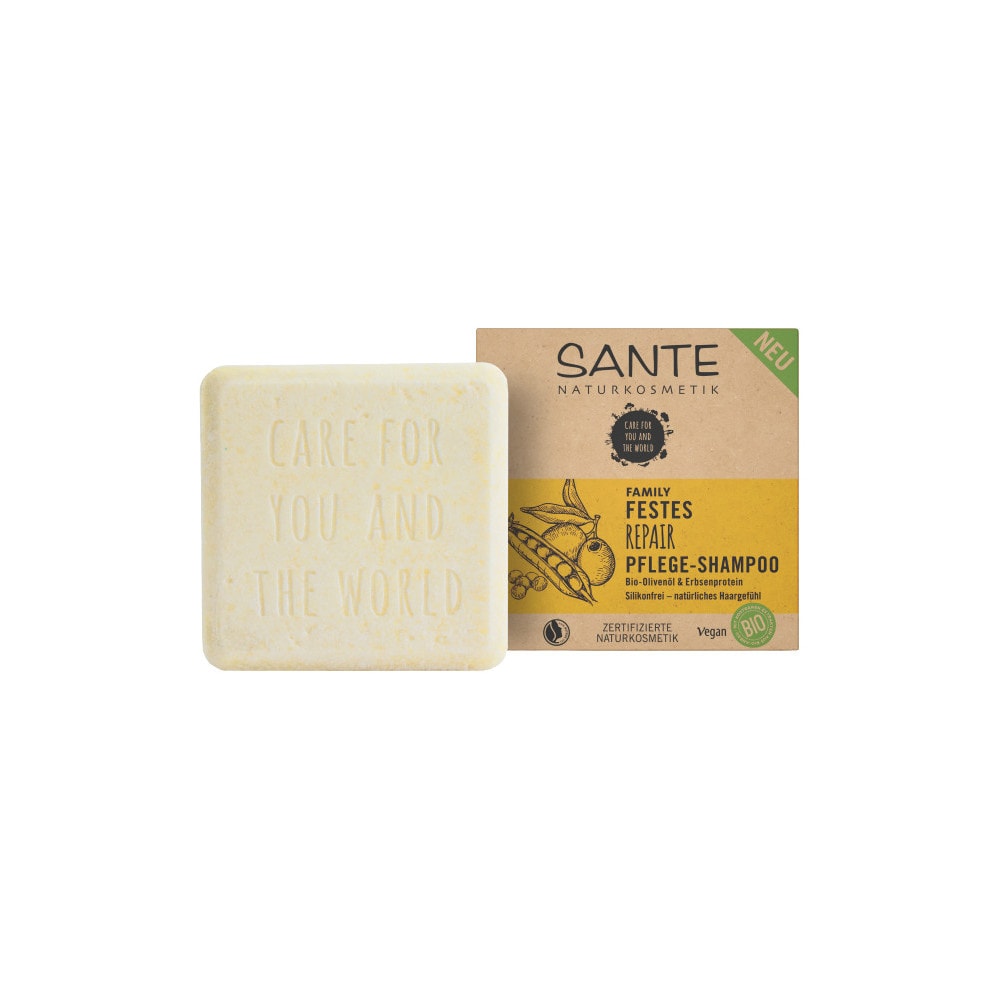 Sante Shampoing Solide Family Repair - Huile d'Olive Bio & Protéine de Pois