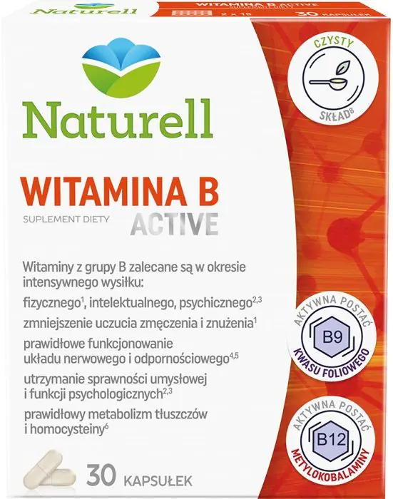 „Naturell“ vitaminas B aktyvus, B grupės vitaminų kompleksas, kapsulės