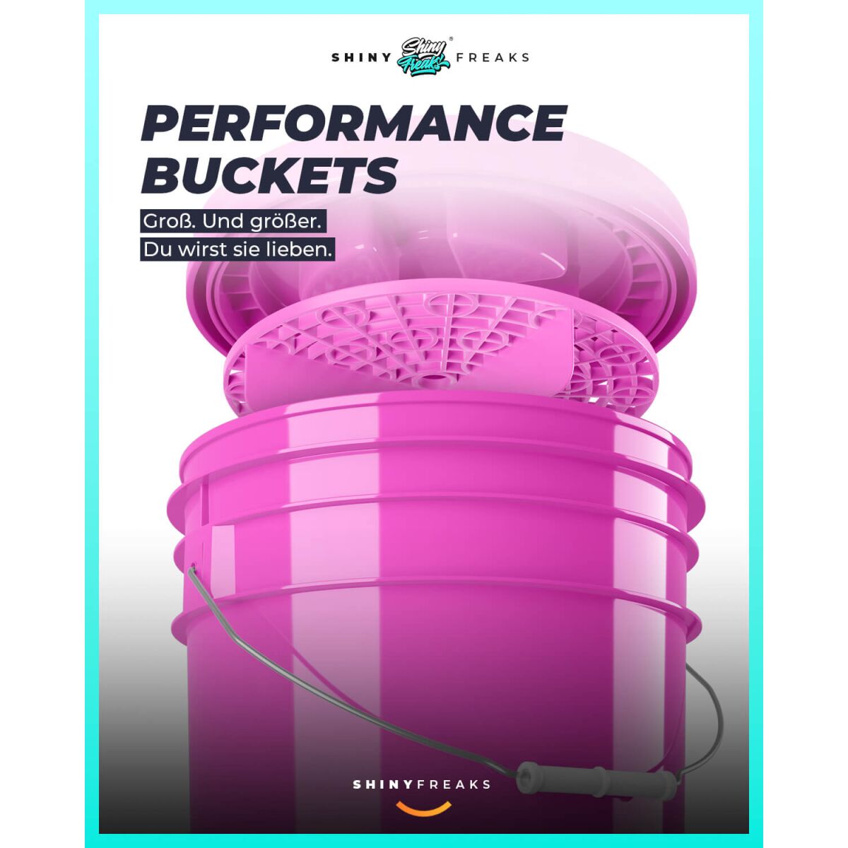 chemicalworkz Performance Buckets Wascheimer mit Deckel pink 5GAL