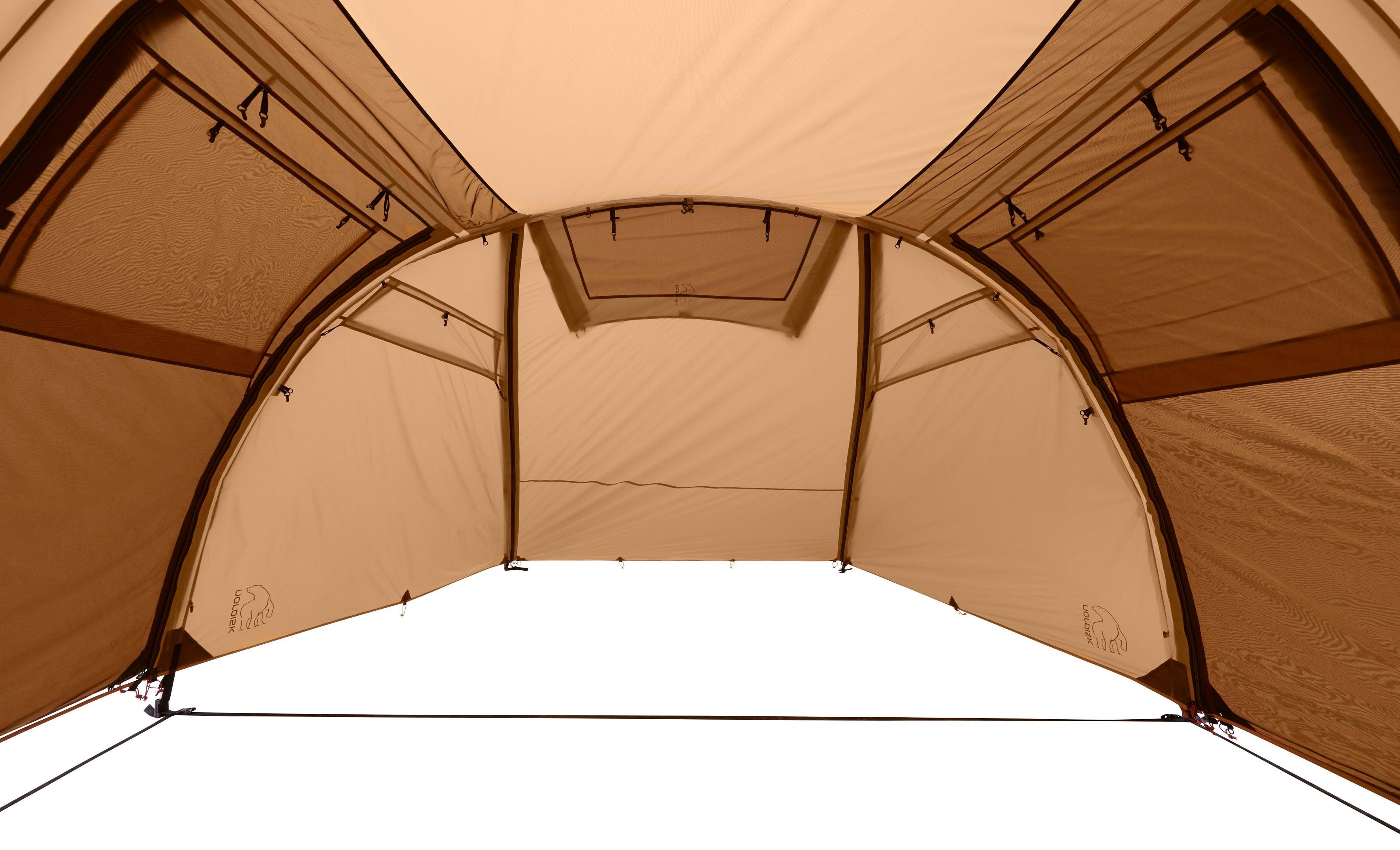 Nordisk Gruppenzelt Reisa 4 PU Tent Cashew/Brown, Personen: 4 (Packung, 1 tlg)