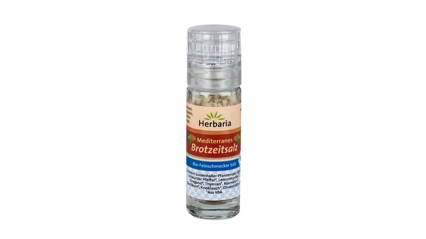 Herbaria Bio Mediterranes Brotzeitsalz bio Mini-Mühle 15 g
