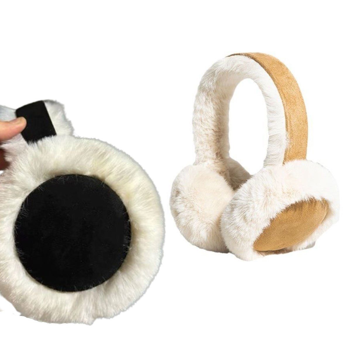 COUNJOYING Ohrenwärmer Ohrenwärmer Winter Ohrenschützer Damen Faltbare Verstellbarer 2 Stück (2-St)