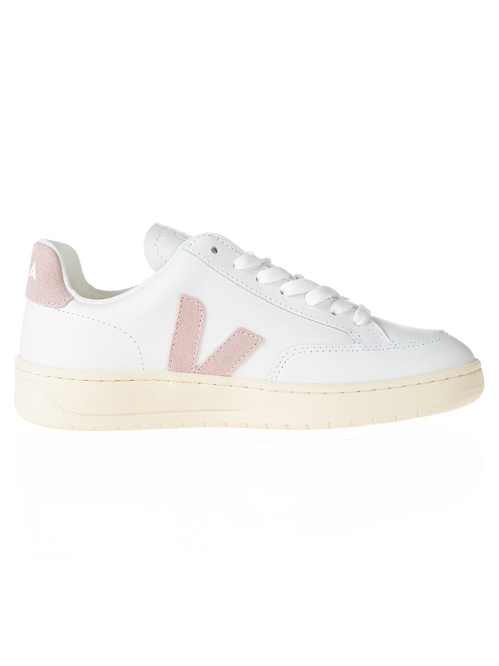 Veja Leder-Sneakers in Weiß/ Rosa günstig kaufen