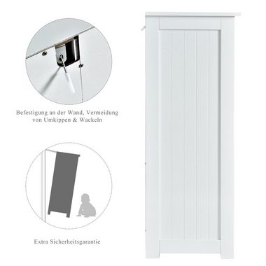 COSTWAY Badkommode, 3 Schubladen, mit verstellbarer Ablage, 30 x 60 x 81 cm
