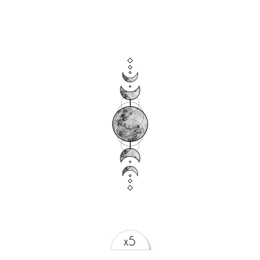 Sioou Étape lunaire Tatouage éphémère