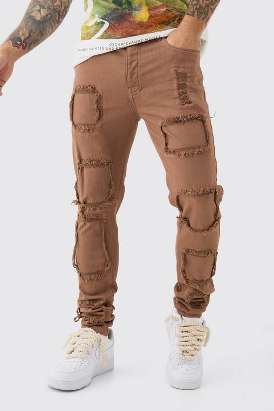 Zerrissene Skinny Stretch Jeans mit Rissen
