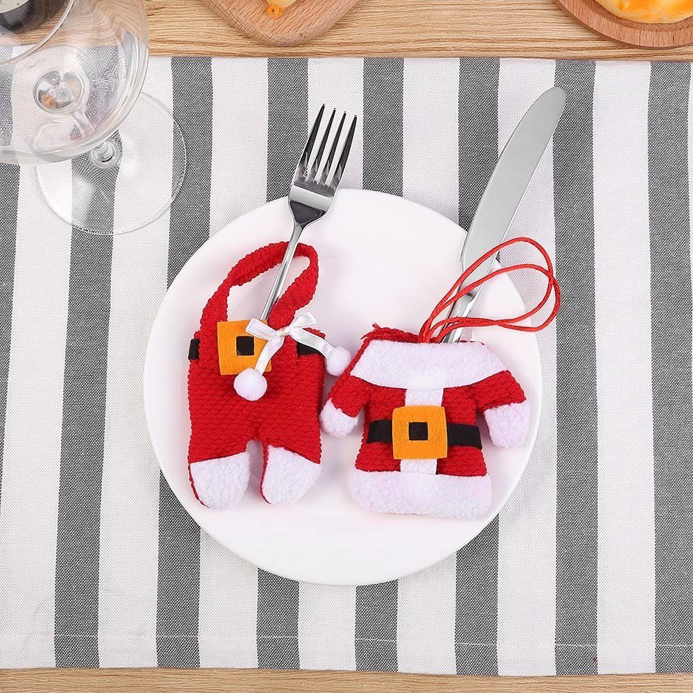 Alster Herz Weihnachtsmann Deko Weihnachten, Besteckhalter für Esstisch, H0225 (6 St), Tischdeko Weihnachten Ideen