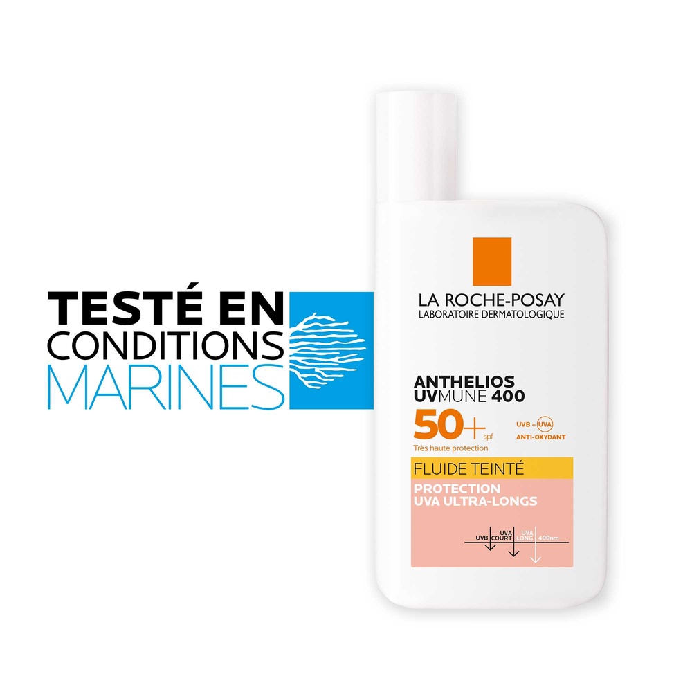 La Roche-Posay ANTHELIOS Fluide Invisible Visage Très Haute Protection Indice 50 Avec Parfum et Teintée