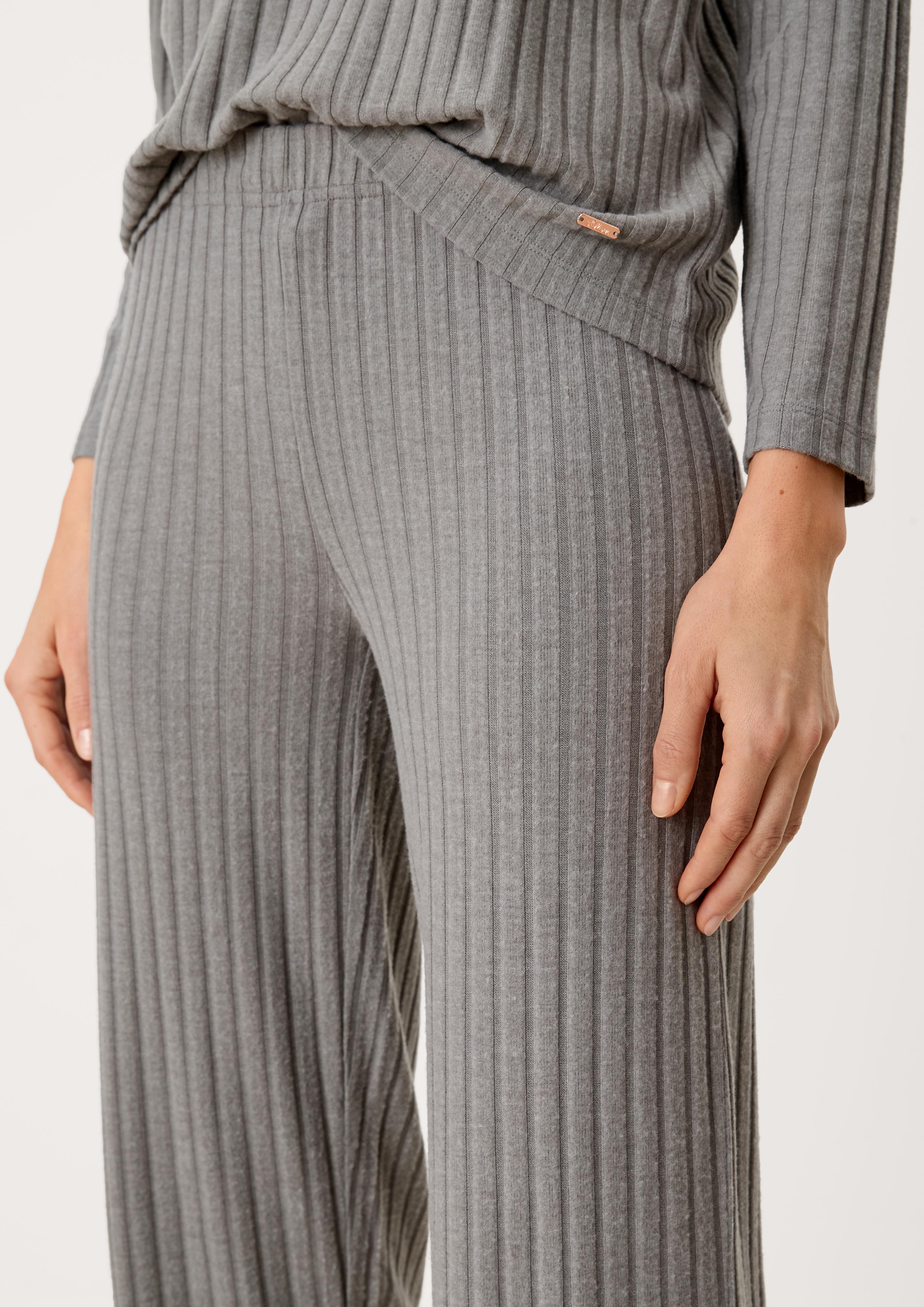 Loungehose mit Rippstruktur  6006275-9100