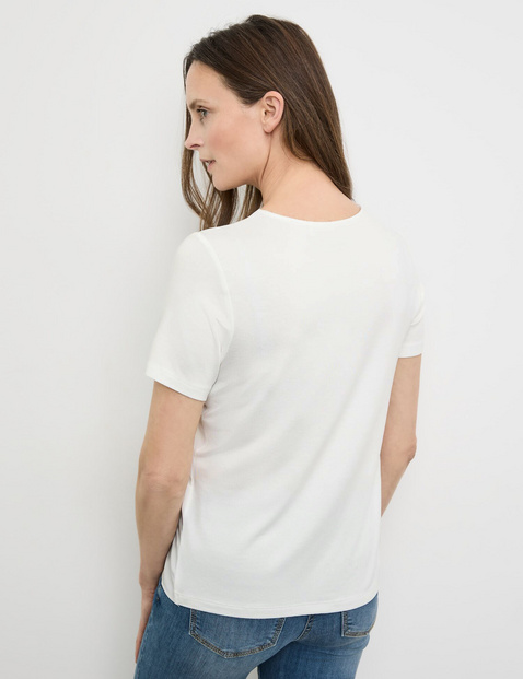 T-Shirt mit Material-Patch