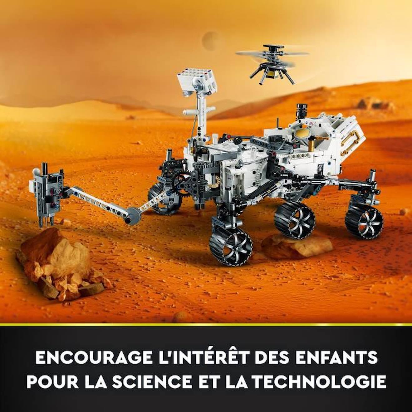 LEGO® Technic 42158 NASA Mars Rover Perseverance, Jouet Découverte de l'Espace, avec AR App blanc