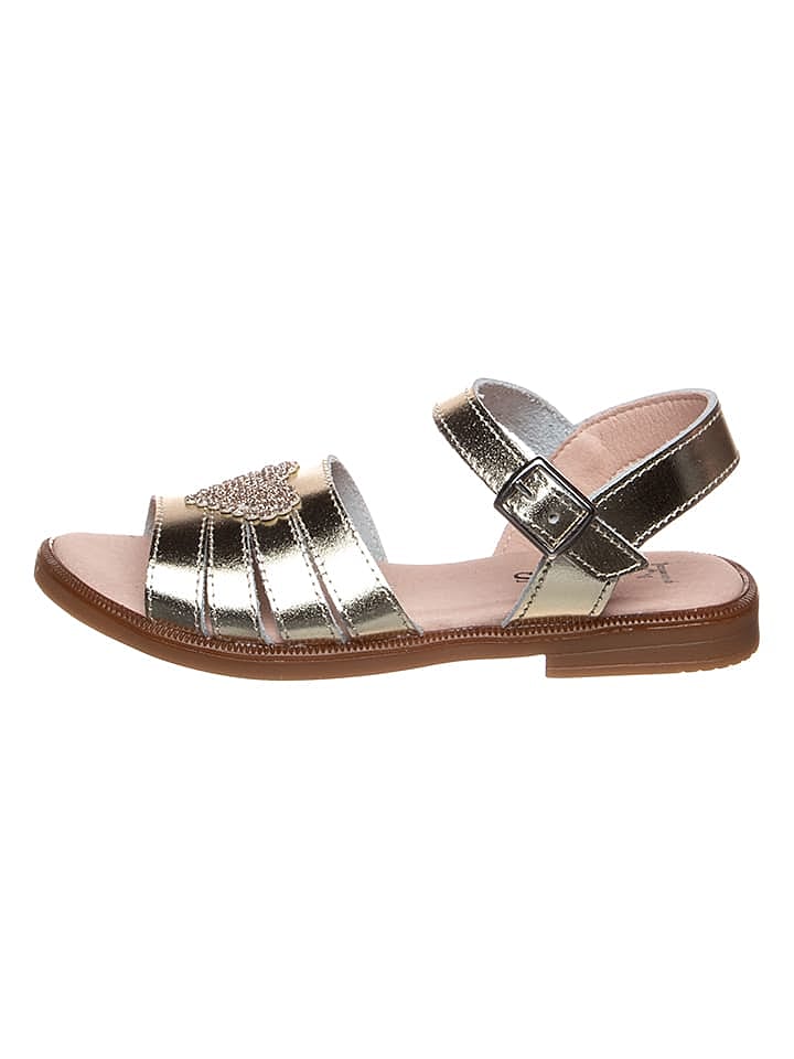kmins Leder-Sandalen in Gold günstig kaufen 28