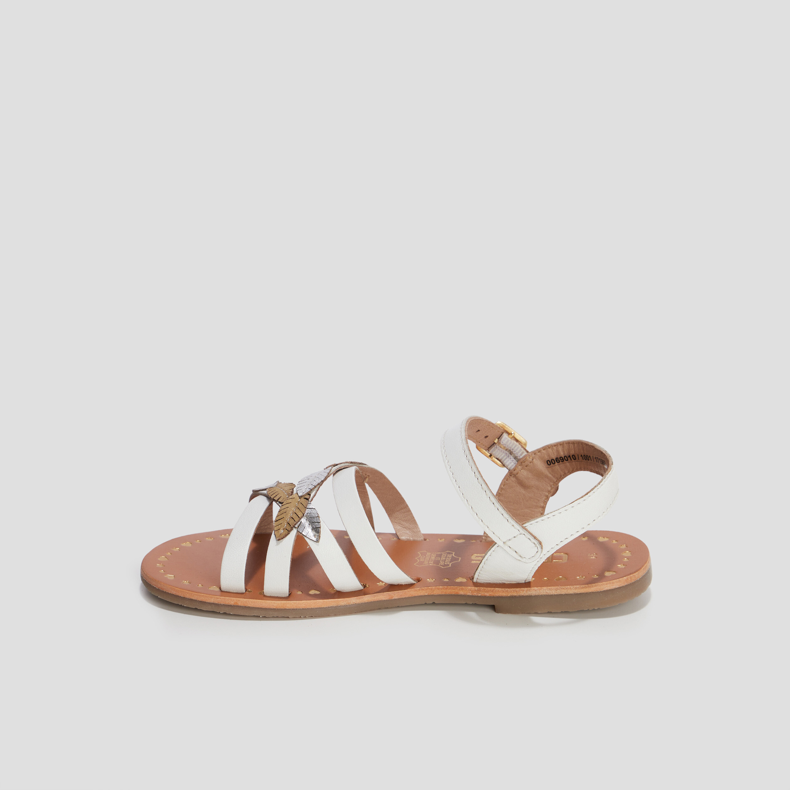 Sandales en cuir Creeks blanc fille | La Halle