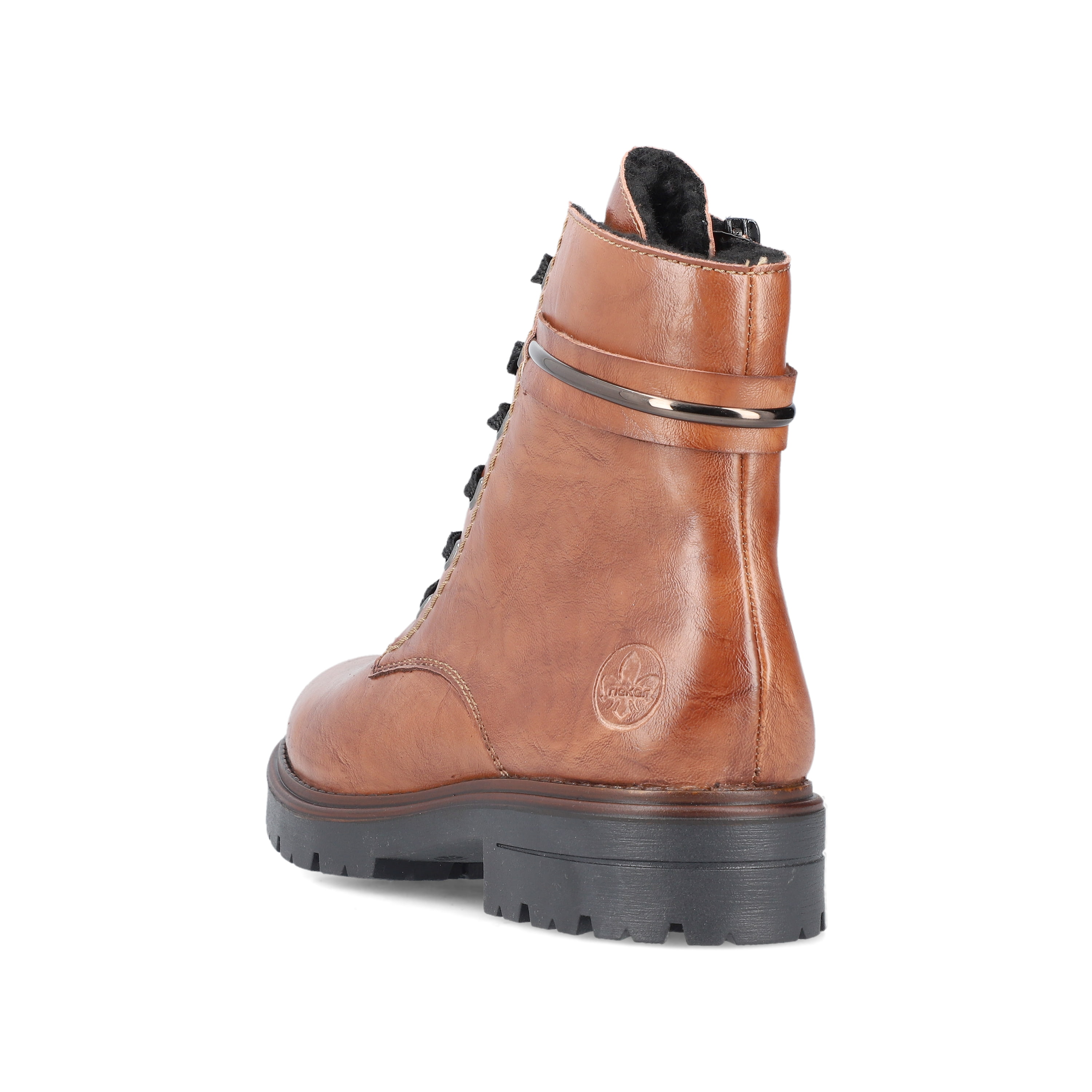 Rieker Damen Schnürstiefel kupferbraun