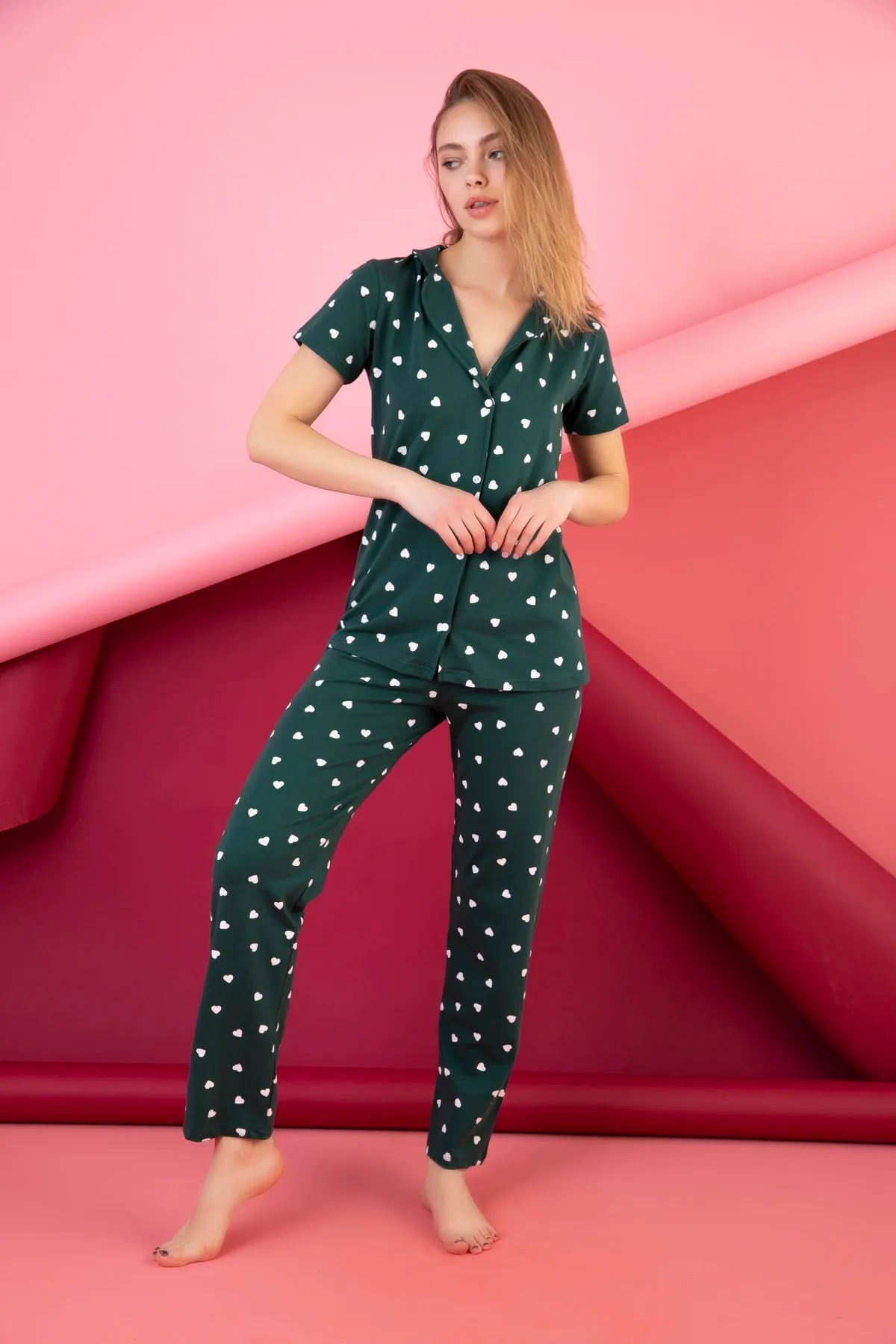 ELİTOL  Pyjama-Set mit Knöpfen