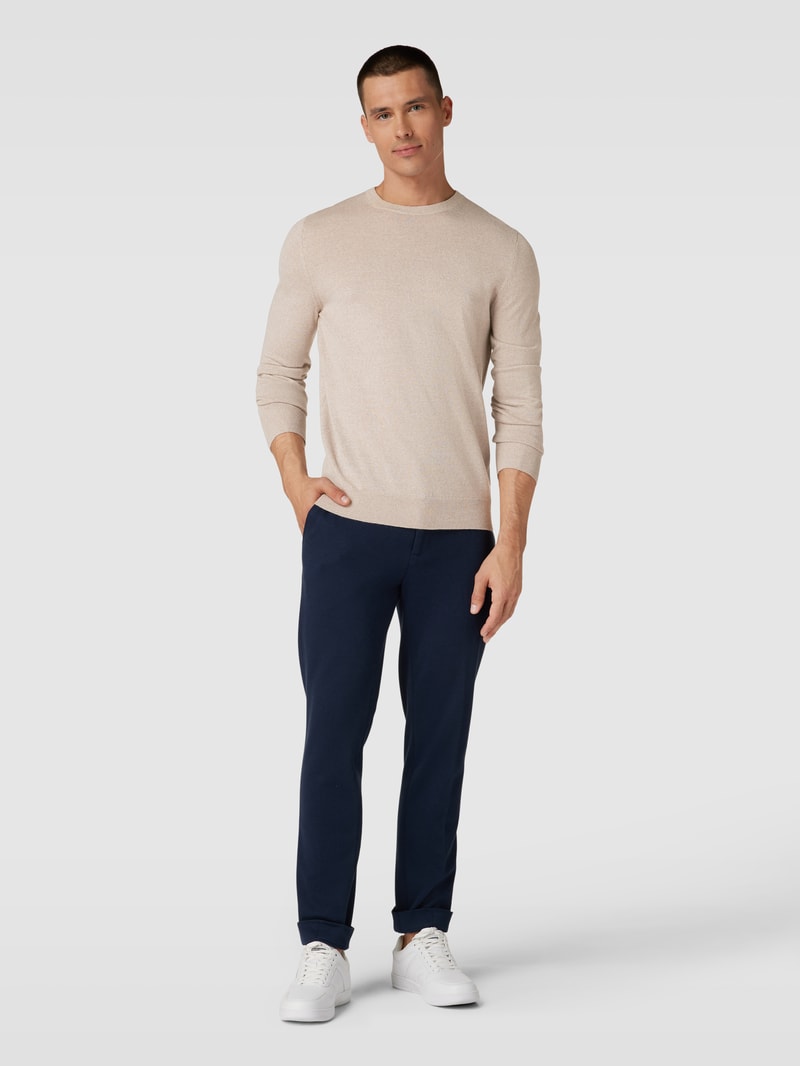 Longsleeve aus Woll-Mix in sand meliert