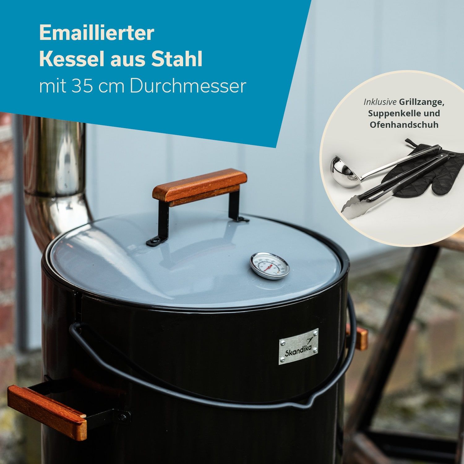 Skandika Goulash Kanon 14 Liter Kohlegrill