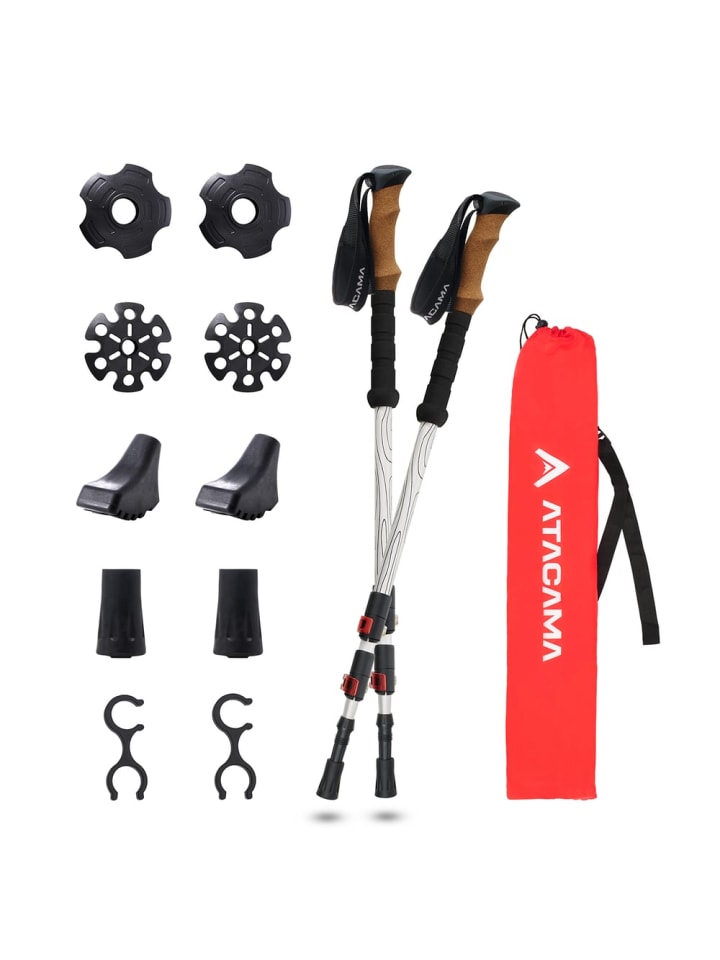 Atacama ATACAMA Nordic Walking Stöcke Damen und Herren Wanderstöcke Teleskop aus Carbo günstig kaufen onesize