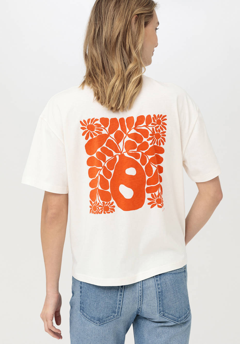 LIV LEE X HESSNATUR T-Shirt aus reiner Bio-Baumwolle