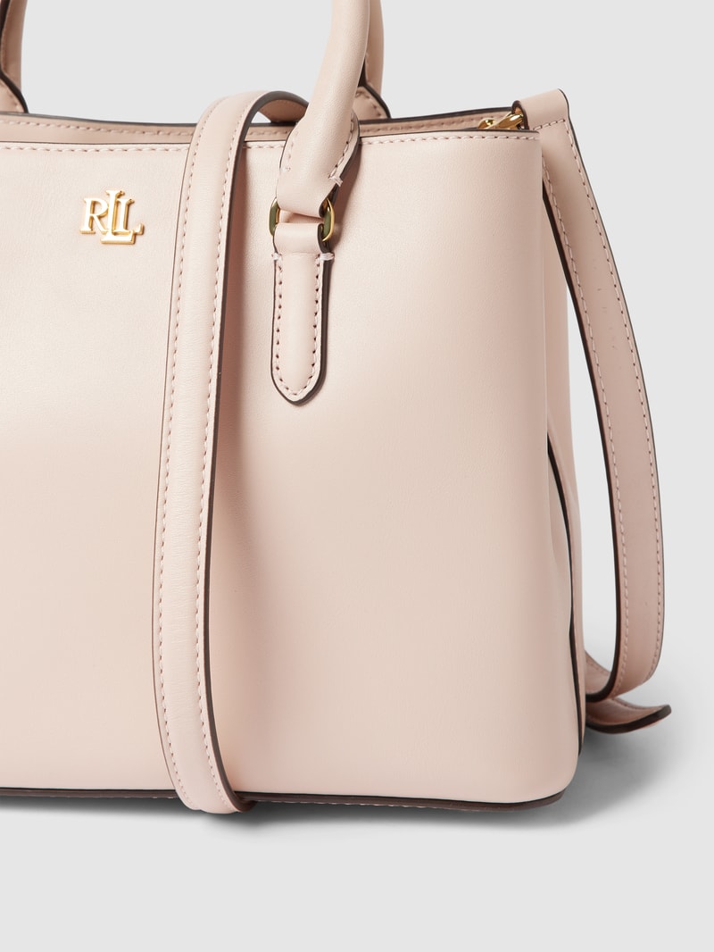 Tote Bag mit Label-Detail Modell 'MARCY' in rosé